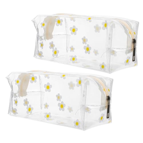 Healvian 2stücke Transparent Kosmetiktasche Multifunktions Reisetasche Mit Reißverschluss Für Make-up-Organizer Und Reise-toilettenbeutel Mit Ausreichend Stauraum von Healvian