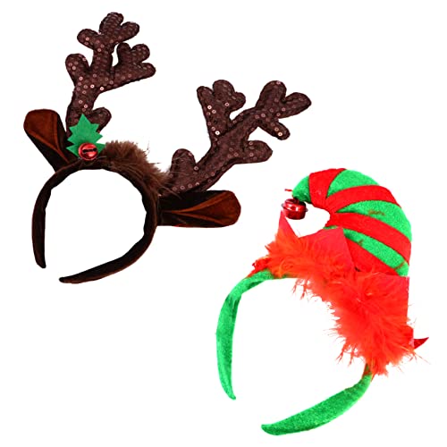 Healvian 2stücke Weihnachts Haarreifen Mit Elchgeweihen Festliche Kopfbedeckung Für Damen Für Weihnachten Partys Und Cosplay Leicht Und Zu Tragen Healvian 2stücke Weihnachts Haarreifen Mit Elchgeweihen Festliche Kopfbedeckung Für Damen Für Weihnachten Partys Und Cosplay Leicht Und Zu Tragen von Healvian