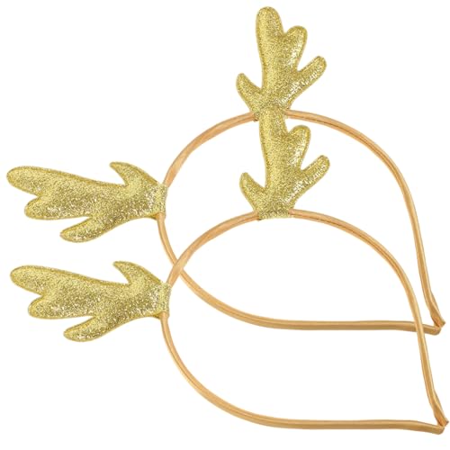 Healvian 2stücke Weihnachts-haarreif Für Kreative Geweih-haarbänder Mit Und Weißem Band Für Festlichkeiten Und Perfektes Accessoire Für Weihnachtsfeiern von Healvian