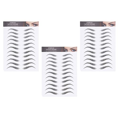 Healvian 3 Blätter Augenbrauen Aufkleber Wasserdichte Imitation Tattoos für Realistische Augenbrauen Einfach Anzuwenden für Schnelle Augen Make Up Lösungen von Healvian