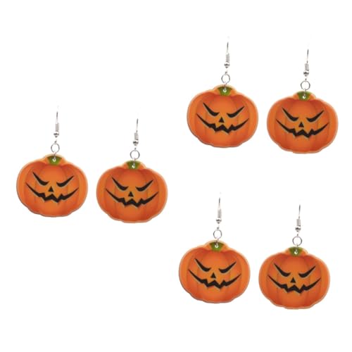 Healvian 3 Paare Halloween Kürbis Ohrringe Dangle Hängend Lustig Schmuck für Damen Mädchen Karneval Party Festival Kostüm Zubehör Healvian 3 Paare Halloween Kürbis Ohrringe Dangle Hängend Lustig Schmuck für Damen Mädchen Karneval Party Festival Kostüm Zubehör von Healvian