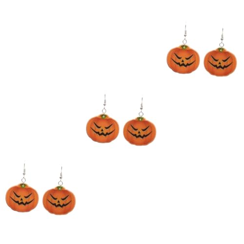 Healvian 3 Paare Halloween Ohrhänger Kürbis Ohrringe Damen Mädchen Halloween Schmuck Lustige Kostüm Ohrringe für Party Karneval Masquerade von Healvian