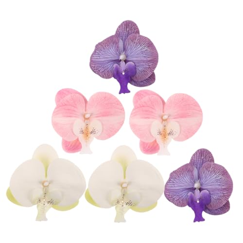 Healvian 3 Paare Schmetterlings Orchideen Schuhclips Langlebigem Material Abnehmbare Blüten Schuhverzierung für Sandalen und Flipflops Sicherer Halt Damenschmuck für Hochzeit und von Healvian