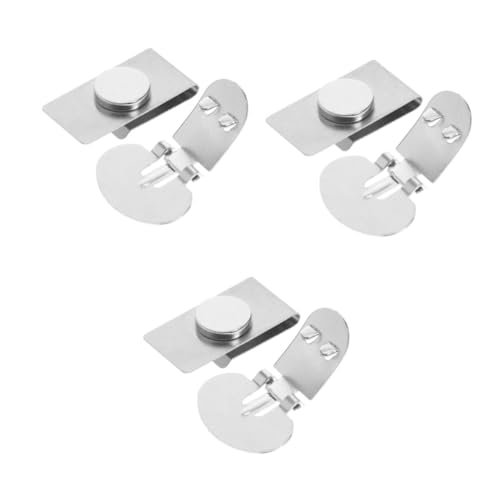 Healvian 3 Paare Unsichtbare Magnetische Krawattenklammer für Herren Antirutsch Krawattennadel für Hemden Einfach zu Bedienen Verhindert Verrutschen Elegantes Design Silber von Healvian