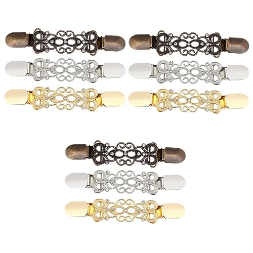 Healvian 3 Sätze 3Er Set Pullovernadeln Cardigan Clip Beige Cardigan Stilvolle Ausschnitt Clips Cardigan Kragen Clip Rand Taillen Clips Für Kleider Starke Pullover Clips 3 Stücke * 3 von Healvian