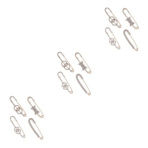 Healvian 3 Sätze Broschen Für Kleidung Wasserfeste Strass Broschen Für Pullover Dekorative Anstecknadeln Für Damen Vielseitige Modeaccessoires Für Outfits 4 Stück * 3 von Healvian