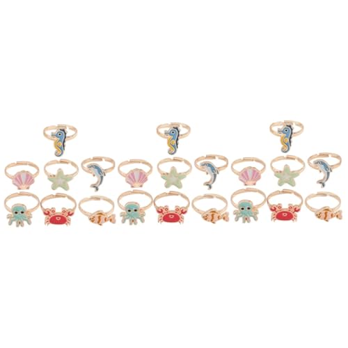 Healvian 3 Sätze Fingerringe Aus Legierung Schmuck Gold Mädchen Klingeln Tierring Trendige Fingerringe Hohle Ringe Kreativer Fingerring Ring Für Frauen 7 Stück * 3 von Healvian