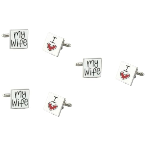 Healvian 3 Sätze Hochzeit Manschettenknöpfe Herren Chic Hemd Manschettenknöpfe Für Männer Elegantes Accessoire Für Besondere Anlässe Langlebig Einfach Zu Verwenden 2 Stück * 3 von Healvian