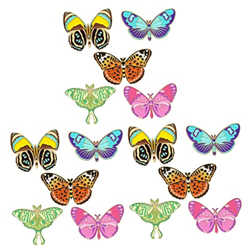 Healvian 3 Sätze Insekten -schmetterlingsabzeichen Rucksäcke Emaille Karikatur Broschen Für Kleidung Tierbroschen Stecknadel Kleidung Brosche Pin -abzeichen Modestift Legierung 5 Stück * 3 von Healvian