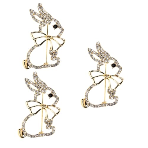Healvian 3 Sätze Kaninchenbrosche Niedliche Cartoon Anstecknadeln Für Damen Brustnadeln Accessoires Für Kleidung Hüte Taschen Schals 2 Stück * 3 von Healvian
