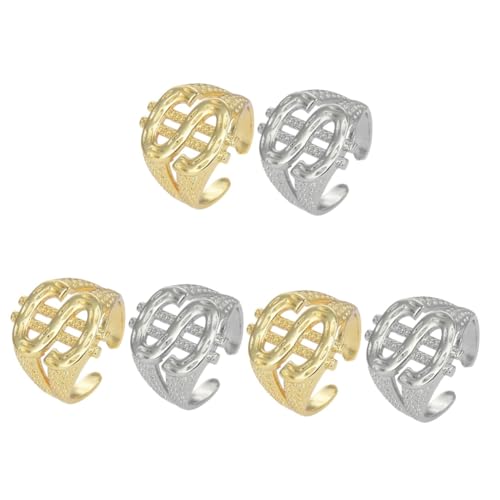 Healvian 3 Sätze Offene Ringe Für Männer Hip Hop Symbol Ringe Modischer Fingerschmuck Für Männer Stilvolles Accessoire Für Verschiedene Anlässe 2 Stück * 3 von Healvian
