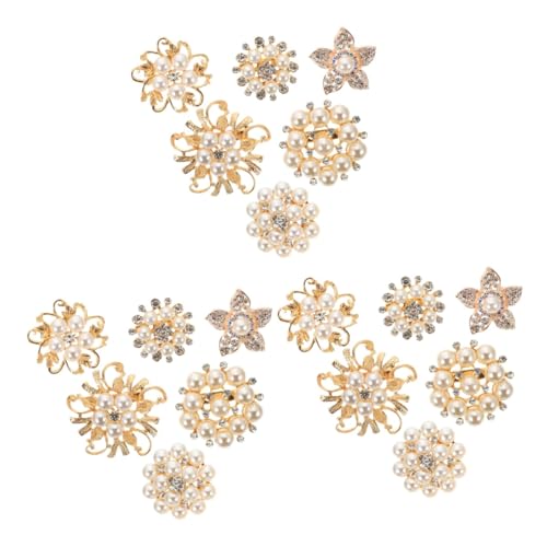 Healvian 3 Sätze Perlenbrosche Braut- Broschen Und Stifte Party Für Bekleidungsbrosche-accessoire Weihnachtsblumenbrosche Brachbrosche Hochzeitsbrosche Legierung 6 Stück * 3 von Healvian