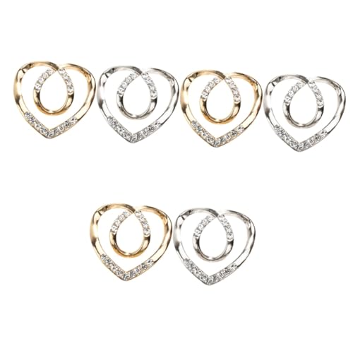 Healvian 3 Sätze Schalschnalle Zubehör Strickjackenschnalle Schalverschluss Schalclip Kleidung Ringhalter Schalschnalle Damen Mädchen Kleid Hemdclips Seidenschalschnalle 2 Stücke * 3 von Healvian