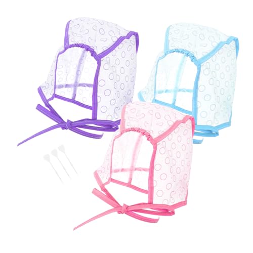 Healvian 3 Sätze Strähnchenhaube mit Flexiblem Häkelnadel Set Präzise Highlights für Friseure und Heimgebrauch Haarfärbekappe für Sauberes Färben Professionelles Friseurzubehör von Healvian