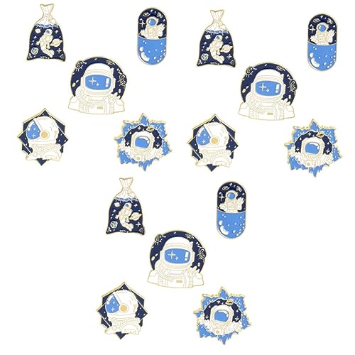 Healvian 3 Sätze Teiliges Cartoon Astronaut Broschen Legierungs Anstecknadeln Für Kleidung Dekoration Und Diy Handwerk Einzigartiger Stil Einfach Zu Kombinieren Sicher Und 5 Stücke * 3 von Healvian