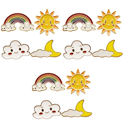 Healvian 3 Sätze Teiliges Farbenfrohe Broschen Legierung Für Festliche Kleidung Dekorative Anstecknadeln Mit Verschiedenen Mustern Für Hochzeiten Geburtstagsfeiern Und Besondere 4 Stück * 3 von Healvian