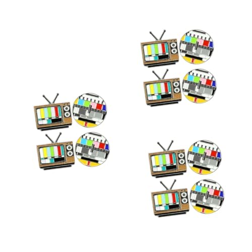 Healvian 3 Sätze Teiliges Kreative Tv Förmige Broschen Für Damen Stilvolle Kostüm Accessoires Für Partys Für Freunde Modisches Design Langlebig Vielseitig Kombinierbar 4 Stück * 3 von Healvian