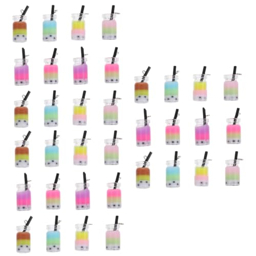 Healvian 3 Sätze Teiliges Resin Milk Tea Charms Diy Schmuckanhänger Für Schlüsselanhänger Bastelprojekte Langlebige Farbenfrohe Materialien Für Kreative 12 Stück * 3 von Healvian