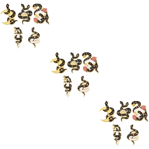 Healvian 3 Sätze Teiliges Schlangen Broschen Eleganter Tierdesign Anstecker Anstecknadel Für Anzüge Modischer Broschen Accessoire Für Kleidung Schals Und Hüte 5 Stück * 3 von Healvian