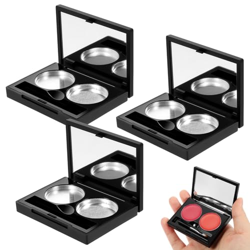 Healvian 3 Sets Lidschatten-Puder-Hüllen Leere Lidschatten-Hülle Leere Box -Unterverpackungsbehälter von Healvian