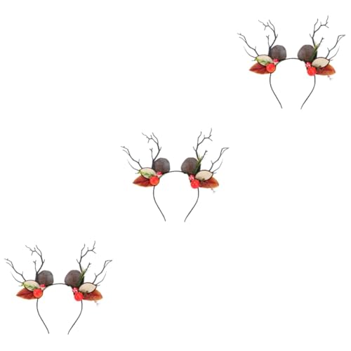Healvian 3 Stck. Branch Antler Headband mit Beeren und Vogel Halloween Cosplay Haarreif für Erwachsene Robustes Party Show Zubehör Bequemes Auffälliges Design für Festliche Anlässe von Healvian