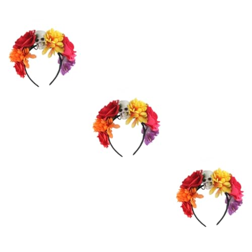 Healvian 3 Stck. Halloween Haarreif mit und Künstlicher Leichter Party Kopfschmuck für Karneval Cosplay und Kostümpartys Komfortables Haar Accessoire für Damen von Healvian