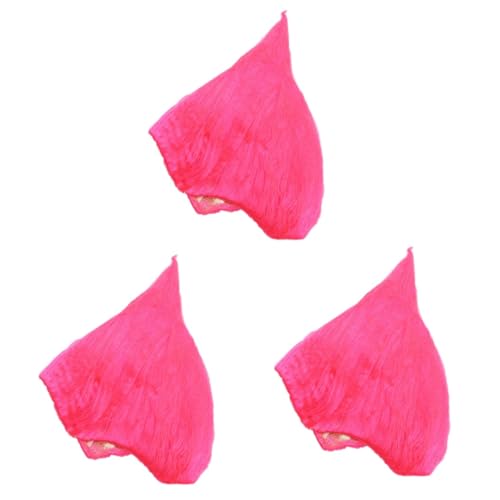 Healvian 3 Stck. Karneval Perücke Flammenform Verstellbar Synthetische Fasern Halloween Kostüm Party Perücke für Erwachsene und Auffällige Rosa Feuermähne von Healvian