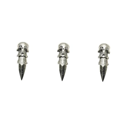Healvian 3 Stck. Skull Ring für Herren Verstellbarer Punk Ring Robustem Material Einzigartiges Design für Kostüme und Alltagsmode Perfektes Accessoire für Gothic Fans Healvian 3 Stck. Skull Ring für Herren Verstellbarer Punk Ring Robustem Material Einzigartiges Design für Kostüme und Alltagsmode Perfektes Accessoire für Gothic Fans von Healvian