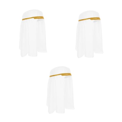 Healvian 3 Stück Arabische Mütze Polyester Einheitsgröße Unisex Bequemer Kopfschmuck für Halloween Kostüm Party Cosplay Bühnenauftritte Arabisches Kostümzubehör für Erwachsene von Healvian
