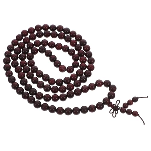 Healvian 3 Stück Buddhistisches Armband aus Natürlichem rotem Sandelholz Perlen Gebetskette Spirituelle Meditationskette Schutz Glücksarmband für Frauen von Healvian