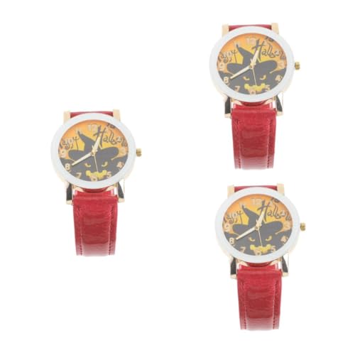 Healvian 3 Stück Freizeituhr Anschauen einzigartige Lederuhr Herren Freizeituhr rot Healvian 3 Stück Freizeituhr Anschauen einzigartige Lederuhr Herren Freizeituhr rot von Healvian