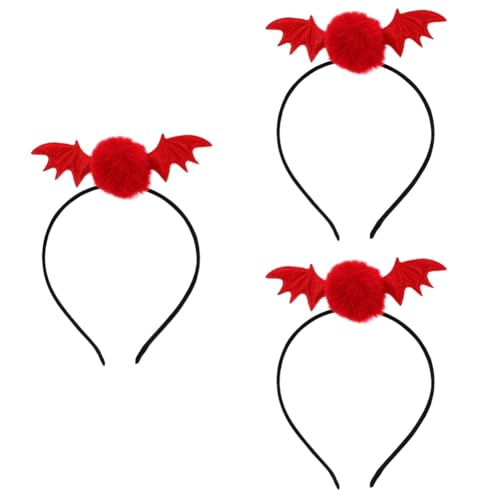 Healvian 3 Stück Halloween Fledermaus Haarreif mit Einzigartiges Cosplay Haarschmuck für Mädchen Accessoire für Halloween Partys und Fotoshootings von Healvian