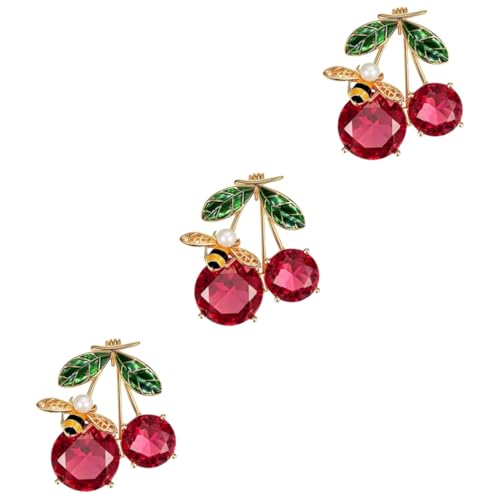 Healvian 3 Stück Kirsche Brosche Pin Kreative Brosche für Süßwasserperlenschmuck für Kleidung Anstecknadel für Jacken Schals Taschen Accessoire für Partys Healvian 3 Stück Kirsche Brosche Pin Kreative Brosche für Süßwasserperlenschmuck für Kleidung Anstecknadel für Jacken Schals Taschen Accessoire für Partys von Healvian