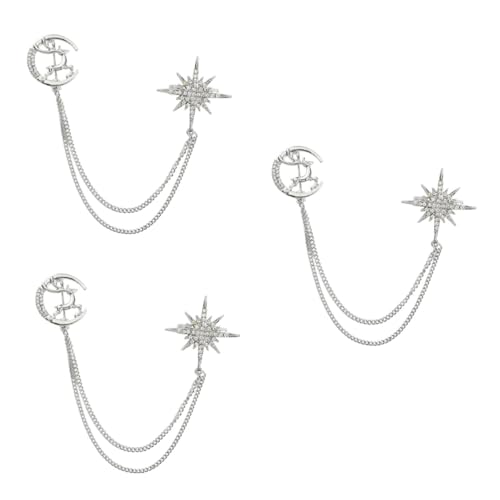 Healvian 3 Stück Kleiderabzeichen Kette Dekorative Brosche Broschennadel Pullover-Revers Dame Party broschen für kleidung Cartoon-Corsage Kreativer Reversnadel Legierungsmaterial Silber Healvian 3 Stück Kleiderabzeichen Kette Dekorative Brosche Broschennadel Pullover-Revers Dame Party broschen für kleidung Cartoon-Corsage Kreativer Reversnadel Legierungsmaterial Silber von Healvian