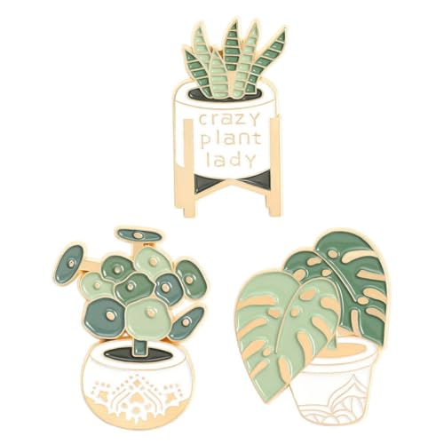 Healvian 3 Stück Legierungs broschen mit Sukkulentenmotiv Dekorative Anstecknadeln für Kleidung Taschen Hüte und Schals Vielseitige Party accessoires für Damen und Festliche Anlässe von Healvian