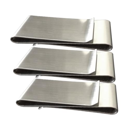 Healvian 3stücke Metall Geldklammer Mit Kartenhalter Schmale Geldklammer-geldbörse Für Visitenkarten Bargeldhalter Für Herren Und Damen Minimalistisches Portemonnaie Für Täglichen von Healvian