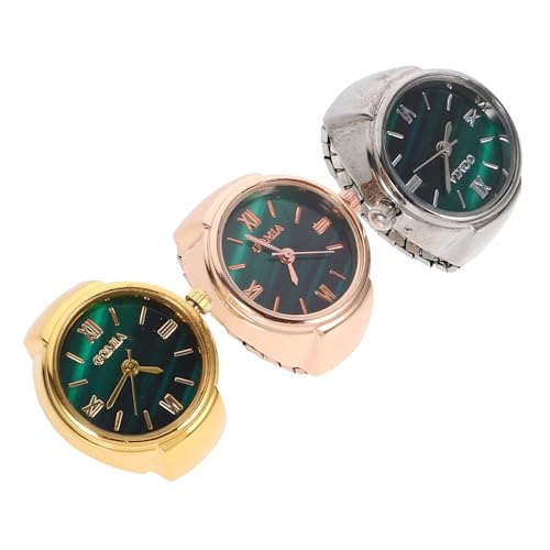Healvian 3 Stück Mini Ring Watch Teiliges Damen Fingeruhr Elegantes Design mit Römischen Ziffern für an Geburtstagen Weihnachten Besondere Anlässe Healvian 3 Stück Mini Ring Watch Teiliges Damen Fingeruhr Elegantes Design mit Römischen Ziffern für an Geburtstagen Weihnachten Besondere Anlässe von Healvian