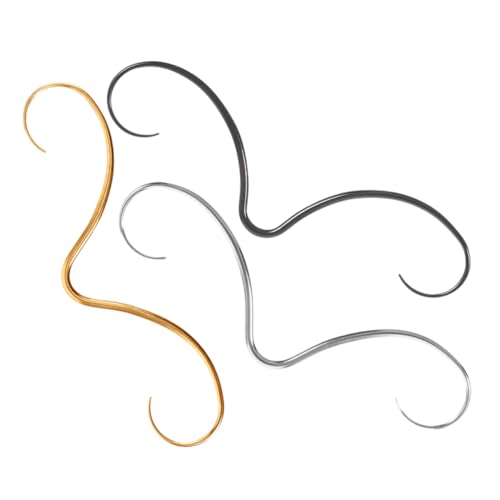 Healvian 3 Stück Mustache Septum Nose Ring Edelstahl Bunte Farben Einzigartiges Design Glatte Oberfläche für Damen Herren Septum Piercing Nasenring Dünn Nose Hoop Piercing Jewelry von Healvian