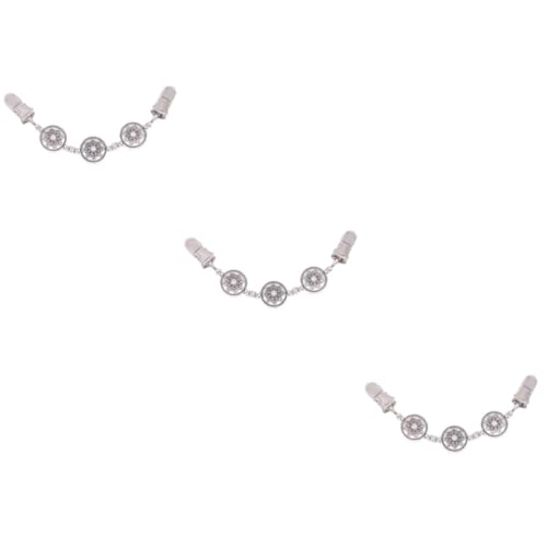 Healvian 3 Stück Offene Kartenclips Damen Pulloverclips Blumen Retro Cardigan Clips Kleidung Pulloververschlüsse Für Strickjacken Damenpullover Pulloverkettenclip Silber Healvian 3 Stück Offene Kartenclips Damen Pulloverclips Blumen Retro Cardigan Clips Kleidung Pulloververschlüsse Für Strickjacken Damenpullover Pulloverkettenclip Silber von Healvian