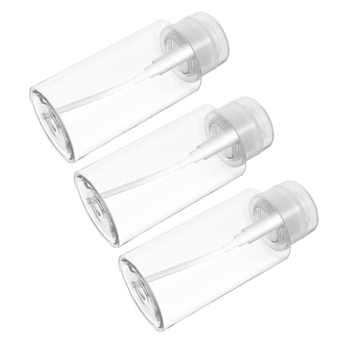 Healvian 3 Stück Pumpspender Flaschen Transparent für Nagellackentferner Make Up Entferner für Hautpflege zu Allen Hauttypen Vielseitige Anwendung von Healvian