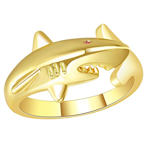Healvian 3 Stück Shark Ring Damenring Verstellbar Offenes Design für Frauen Tierisch Inspiriertes Farbwechselnd für Sommerfestivals Freizeit Healvian 3 Stück Shark Ring Damenring Verstellbar Offenes Design für Frauen Tierisch Inspiriertes Farbwechselnd für Sommerfestivals Freizeit von Healvian
