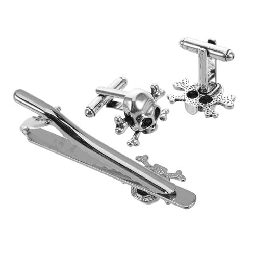 Healvian 3 Stück Skull Krawattenklammer und Manschettenknöpfe Set Teilig für Herren Business und Party Einzigartiges Design Vielseitig für Formelle und Anlässe Healvian 3 Stück Skull Krawattenklammer und Manschettenknöpfe Set Teilig für Herren Business und Party Einzigartiges Design Vielseitig für Formelle und Anlässe von Healvian