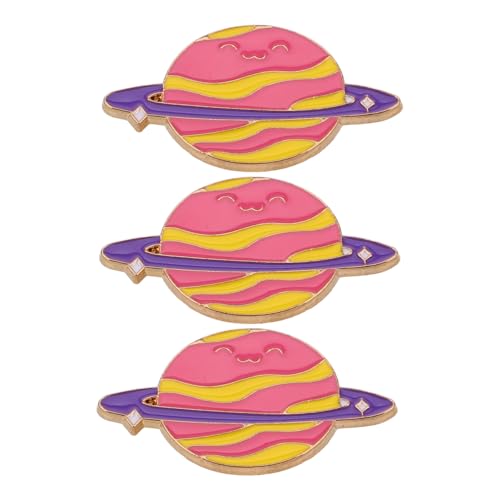 Healvian 3 Stück Space Broschen aus Legierung Niedliche Planetendesigns Leichte Anstecknadeln für Studenten für Rucksäcke Jacken und Party Dekorationen Kreative Weltraum Accessoires von Healvian