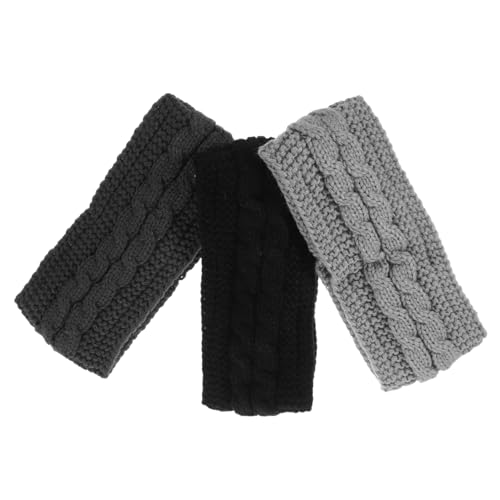 Healvian 3stücke Winter Ohrenwärmer Stirnband Warmes Stirnband Für Kaltes Wetter Gestricktes Für Damen Ohrenwärmer Für Outdoor-aktivitäten von Healvian