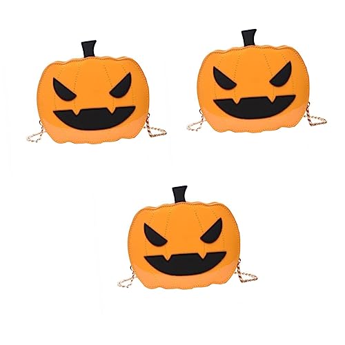 Healvian 3 Stück Stylische Halloween Kürbis Ketten Schultertasche PU Material Crossbody Bag für Alltag Arbeit Shopping und Freizeit Geeignet Healvian 3 Stück Stylische Halloween Kürbis Ketten Schultertasche PU Material Crossbody Bag für Alltag Arbeit Shopping und Freizeit Geeignet von Healvian