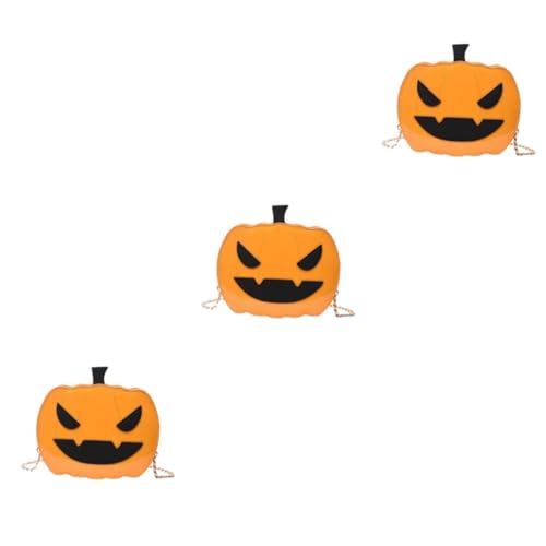 Healvian 3 Stück Stylische Halloween Kürbis Tasche Damen PU Schultertasche mit Kette Modisch und Langlebig Ausreichend Stauraum für Alltag für Arbeit Shopping und Freizeit Gelb Healvian 3 Stück Stylische Halloween Kürbis Tasche Damen PU Schultertasche mit Kette Modisch und Langlebig Ausreichend Stauraum für Alltag für Arbeit Shopping und Freizeit Gelb von Healvian