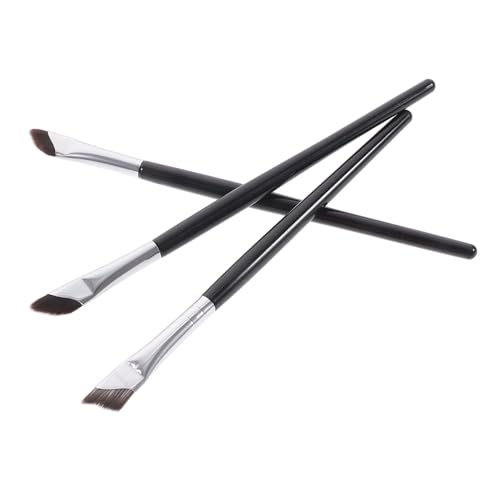 Healvian 3 Stück Teiliges Augen Makeup Pinselset Schräg und Liner für Präzise Eyeliner und Augenbrauenanwendungen Geeignet für Anfänger und Profis von Healvian