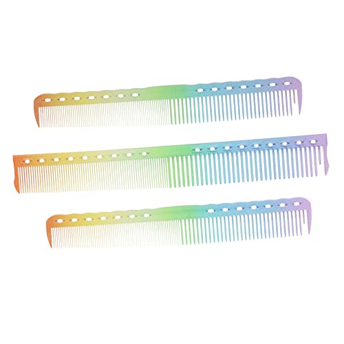 Healvian 3 Stück Teiliges Bunter Haarkämme für Friseure Professionelle Styling und Haarschneidewerkzeuge für Männer und für Dickes Dünnes Lockiges oder Glattes Haar von Healvian