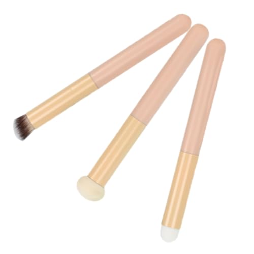 Healvian 3 Stück Teiliges Concealer Pinsel mit Weichem Schwammkopf und Synthetischem Haar Präzise Blendung für Natürliches Finish Vielseitig für Foundation und Augen Make Up für Frauen von Healvian