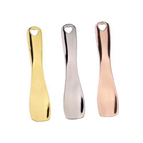 Healvian 3 Stück Teiliges Gesichtscreme Spatel Makeup Löffel für und Hautpflege für Cremes und Lotionen Gold Silber Roségold von Healvian